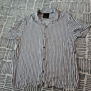 Denim and flower shirt